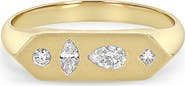 Zoë Chicco Mosaic Bar Diamond Signet Ring