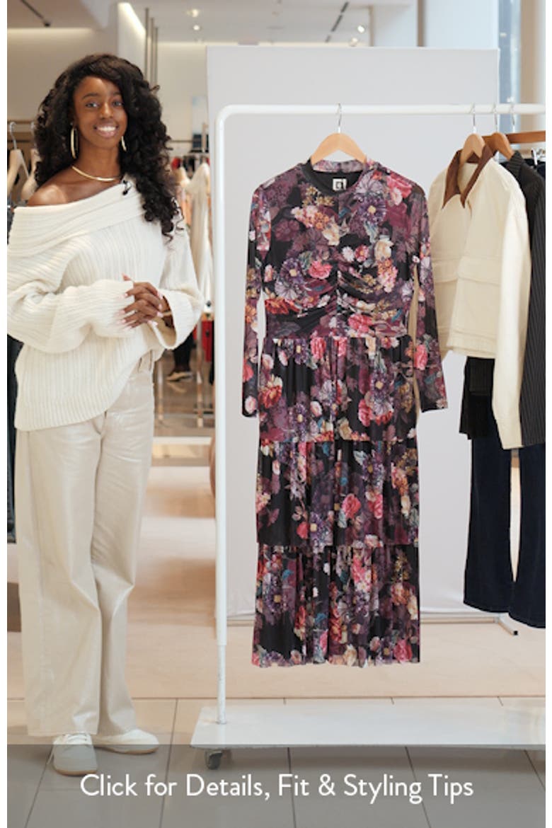 Floral Print Long Sleeve Dress video