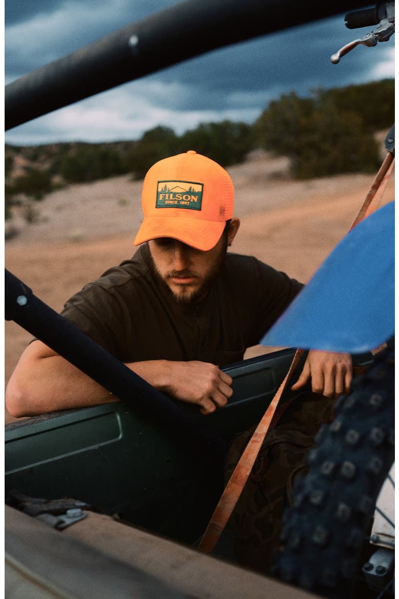 Logger Trucker Hat, Alternate, color, BLAZE ORANGE