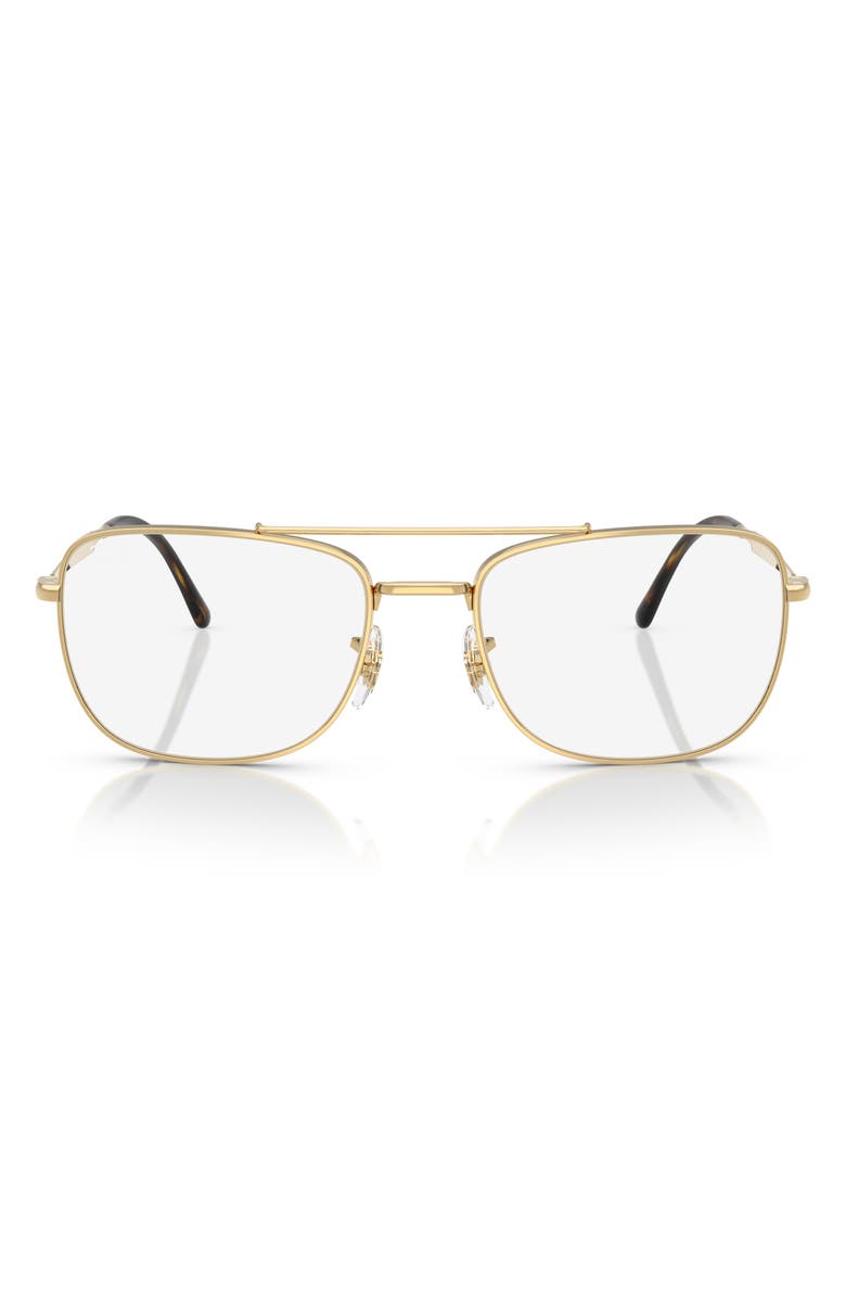 Ray-Ban 62mm Polarized Oversize Rectangular Transition Sunglasses, Main, color, Arista