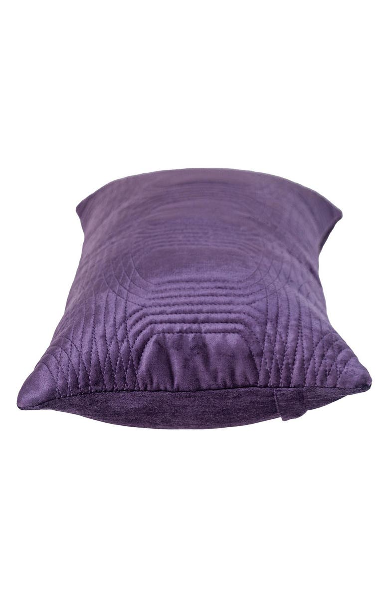 PARKLAND COLLECTION Iphis Topstitched Throw Pillow, Alternate, color, Purple