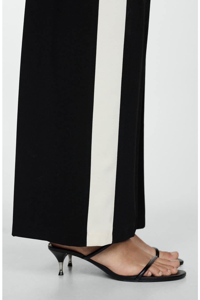 Contrast Stripe Pants, Alternate, color, BLACK