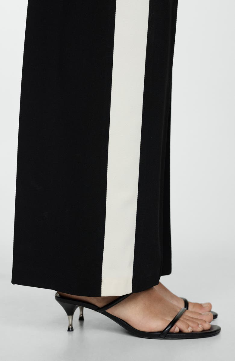 MANGO Contrast Stripe Pants, Alternate, color,
