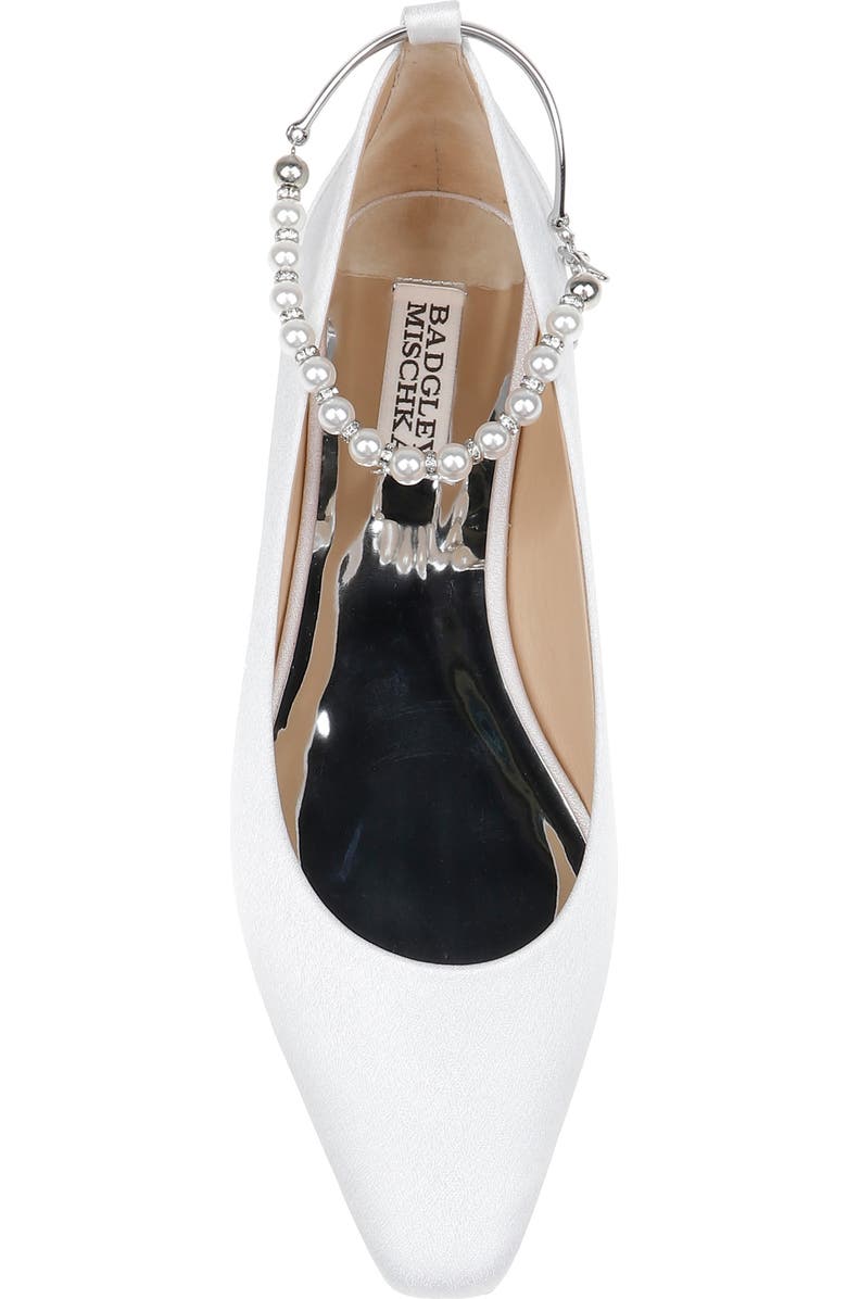 Badgley Mischka Collection London Ankle Strap Flat, Alternate, color, White
