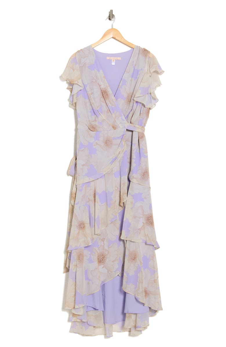 Hutch Ruffle High-Low Wrap Maxi Dress, Alternate, color,