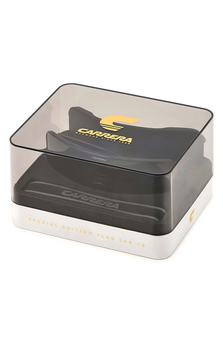 Carrera Eyewear FLAGLAB 15 99mm Shield Sunglasses, Alternate, color, Matte Black/ Grey Shaded