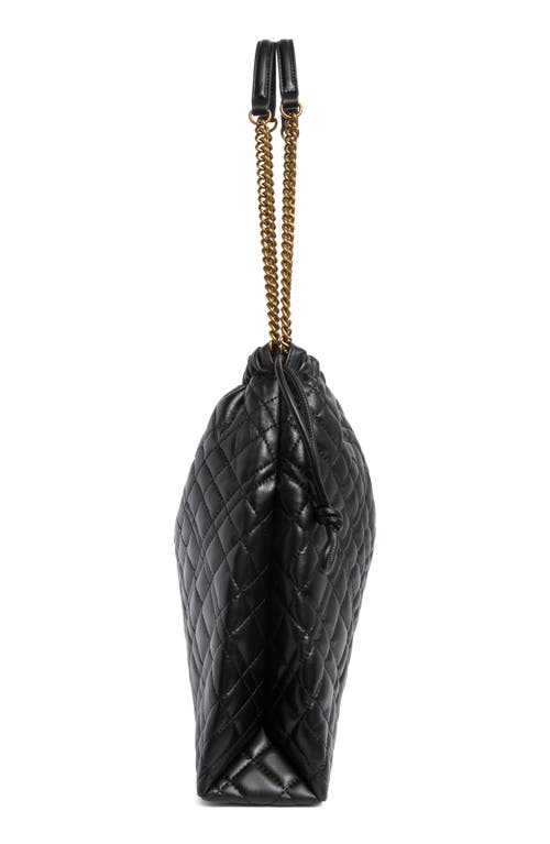 KURT GEIGER KURT GEIGER LONDON BRIXTON DRAWSTRING QUILTED LEATHER SHOULDER BAG