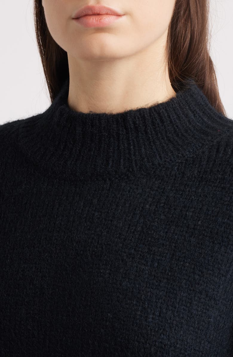 NASTY GAL Mock Neck Sweater, Alternate, color, Black