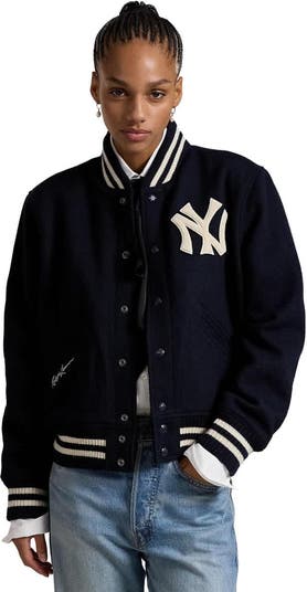 Ralph Laren wool top navy bomber jacket 6