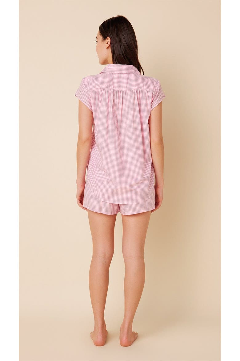 Luxe Pima Short Set, Alternate, color, Classic Gingham Pink