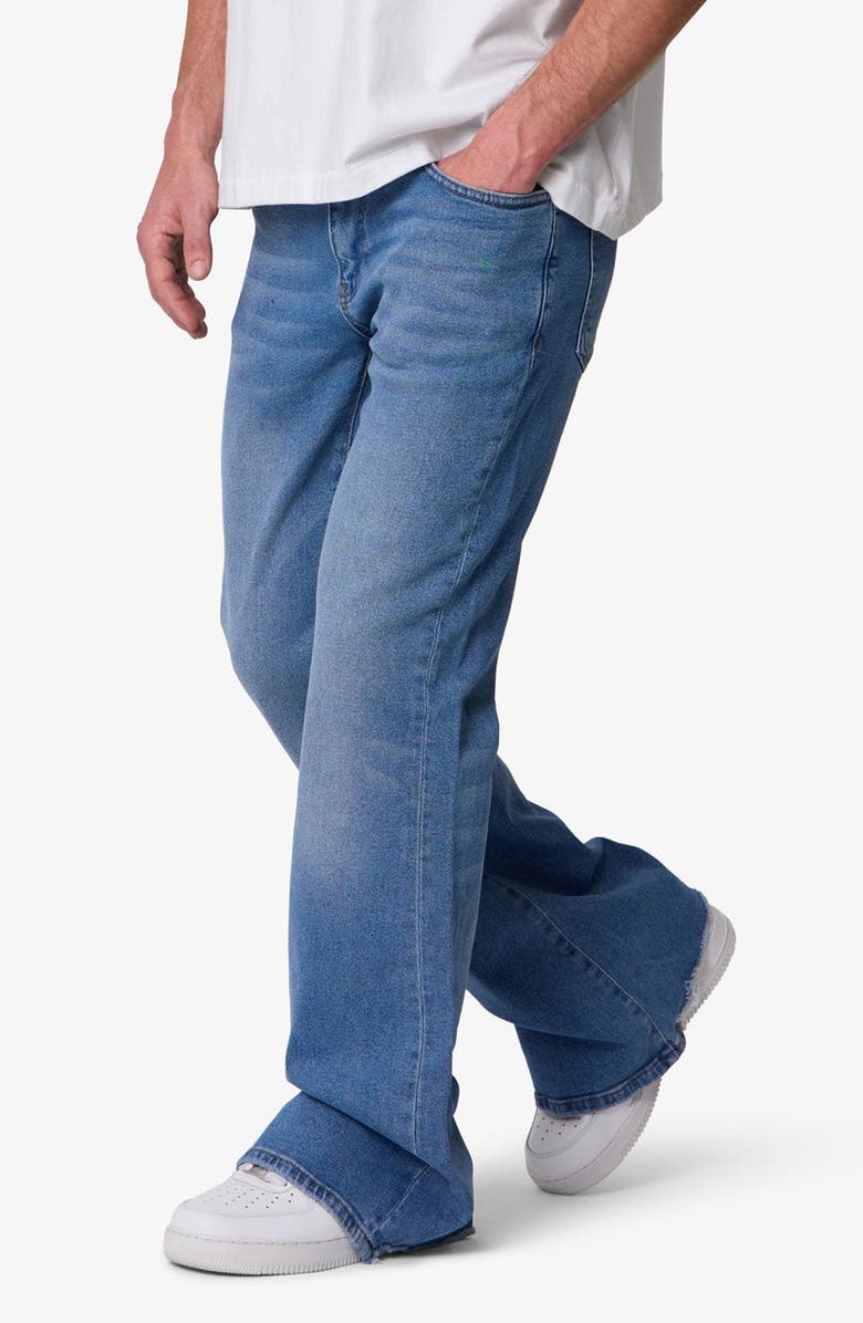 mnml Super Flare Jeans, Alternate, color, Medium Blue