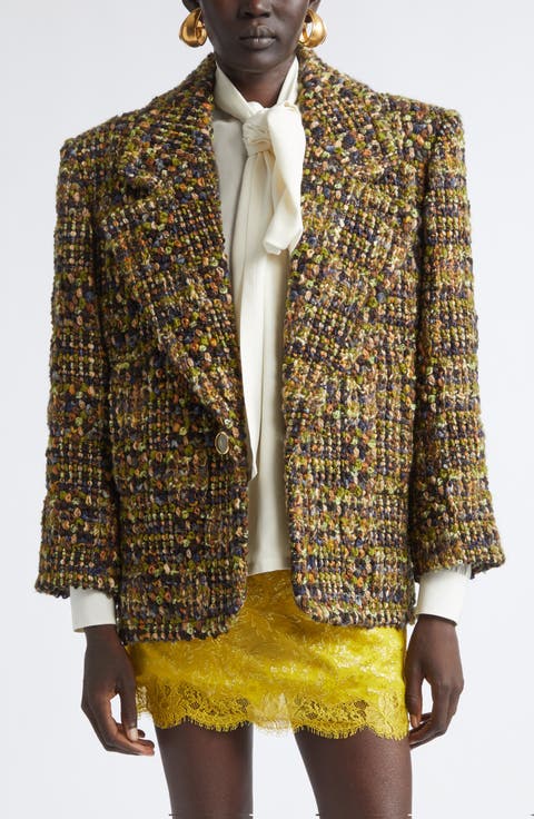 Wool Blend Tweed Jacket