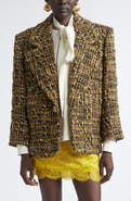 Saint Laurent Wool Blend Tweed Jacket