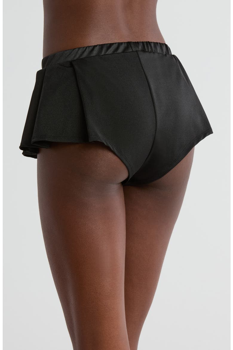 Skirted Boyshorts, Alternate, color, BLACK
