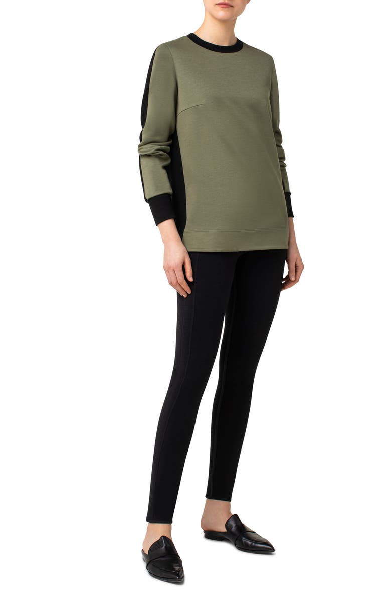 Akris punto Colorblock Jersey Sweatshirt, Alternate, color, 