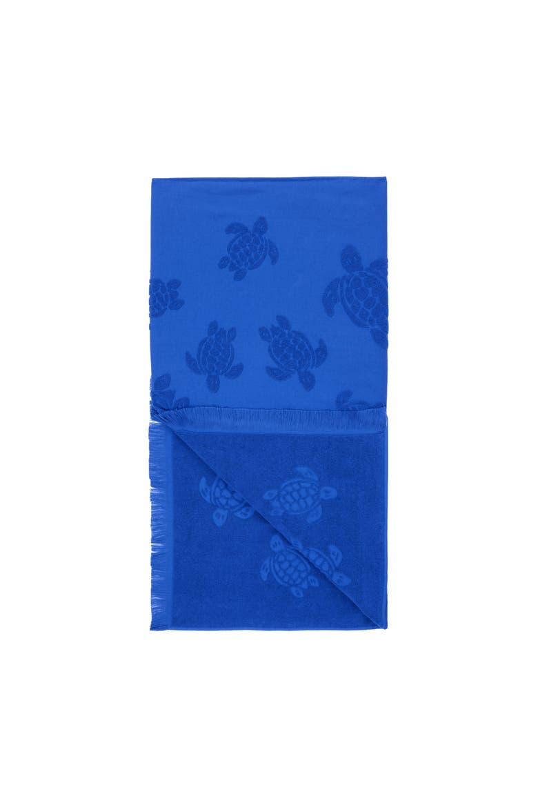 Beach Fouta in Cotton Jacquard Turtles, Alternate, color, MARRAKECH