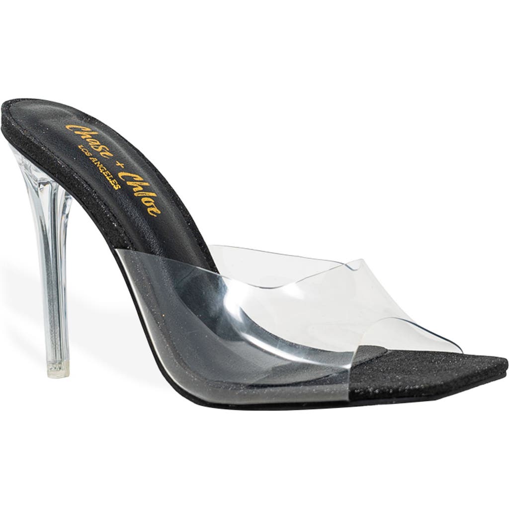 Chase & Chloe Chase And Chloe Clear Strap Stiletto Sandal