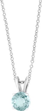 EFFY 14K White Gold Aquamarine Pendant Necklace
