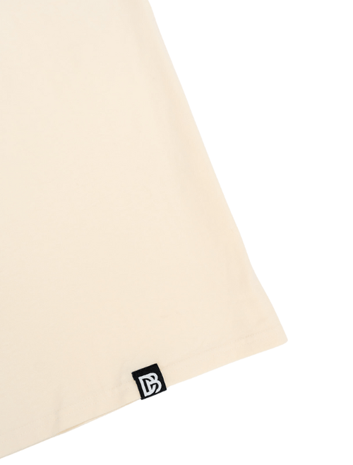 Dapper Boi Cream Essential Drop Shoulder Tee In Cream