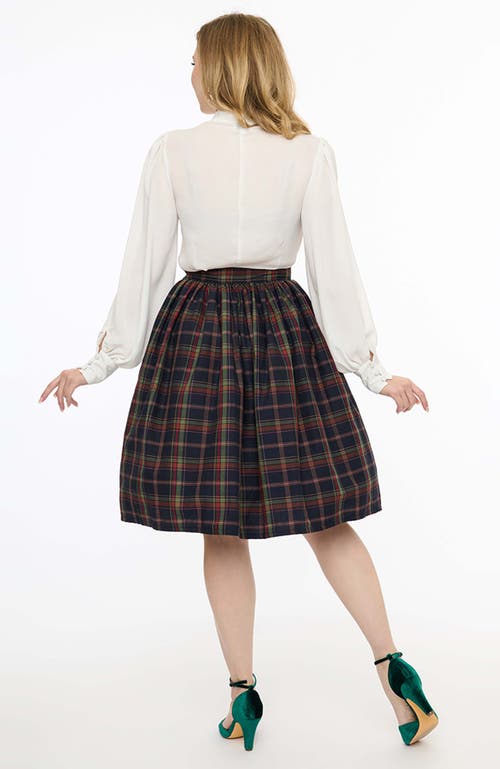 UNIQUE VINTAGE UNIQUE VINTAGE PRINTED WOVEN GELLAR SWING SKIRT