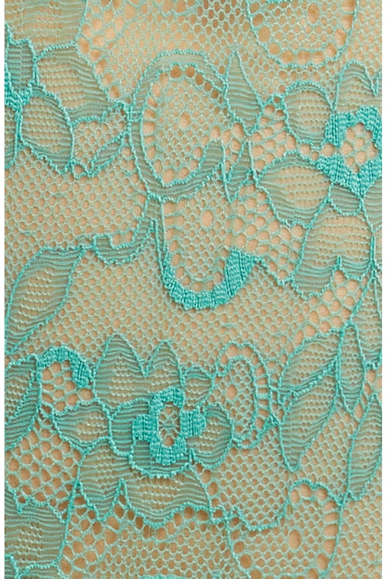 Ruffle Dotted Mesh & Lace Underwire Teddy, Alternate, color, GREEN