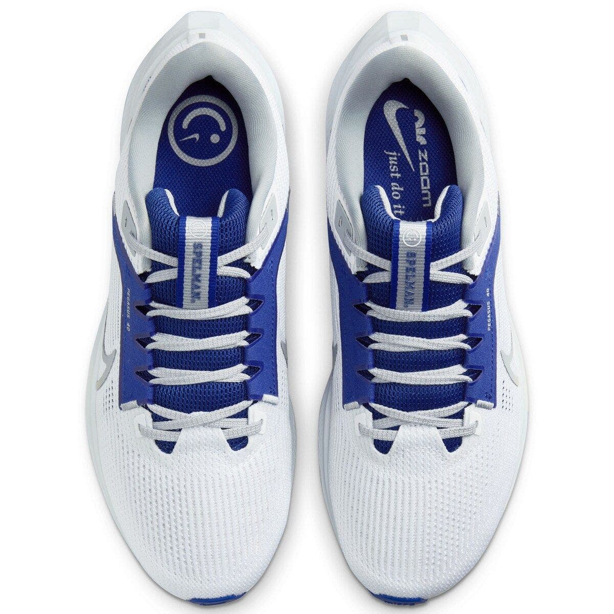 Unisex Nike  White Spelman College Jaguars Zoom Pegasus 40 Running Shoe, Alternate, color, White