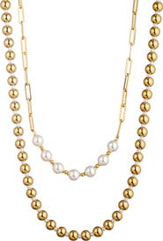 EYE CANDY LOS ANGELES Men's Set of 2 Beaded Necklaces