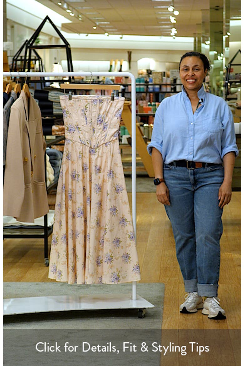 Gina Floral Corset Stretch Cotton Dress video