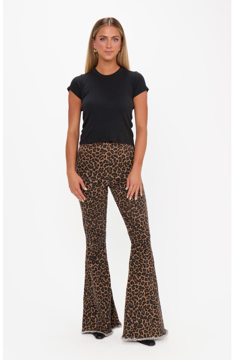 Show Me Your Mumu Berkeley Bells, Main, color, Leopard Latte Denim