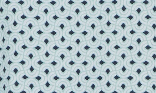 Original Penguin Geo Print Stretch Cotton Poplin Button-up Shirt In Blue Haze