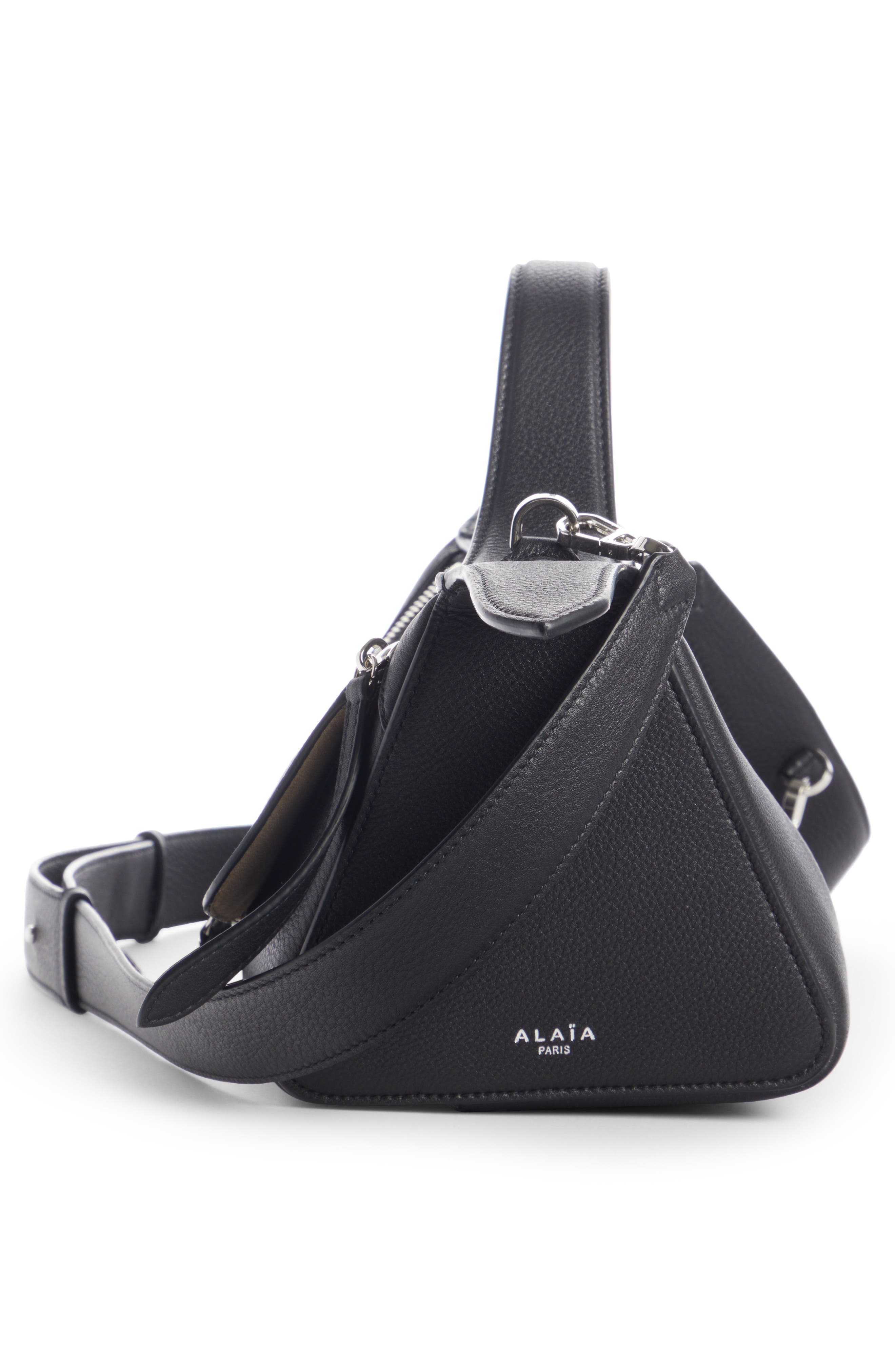 Alaïa Le Zip Leather Top Handle Bag, Alternate, color, 