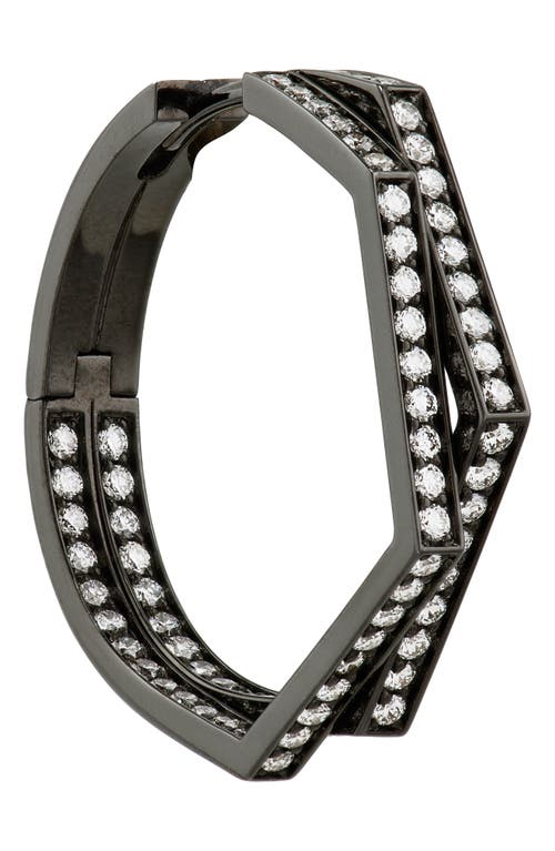 Repossi Antifer 2-row Diamond Pavé Huggie Hoop Earring In Multi