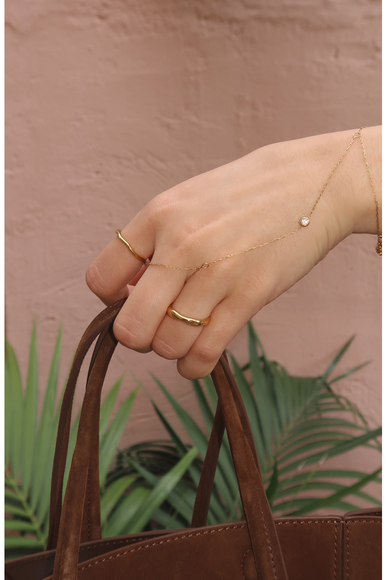 Bezel Hand Chain, Alternate, color, Clear