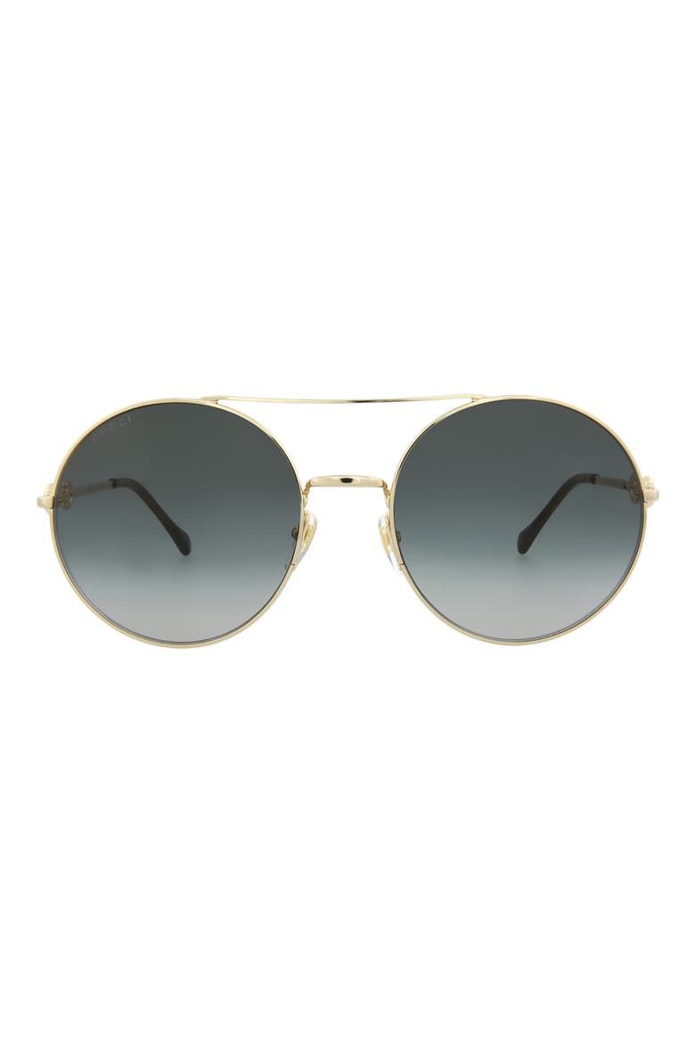59mm Oversize Sunglasses, Main, color, GOLD GOLD GREY