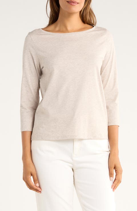 Bateau Neck Jersey Top