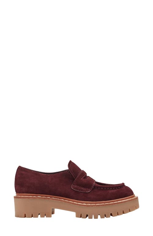 Marc Fisher Ltd Norton Lug Sole Penny Loafer In Red