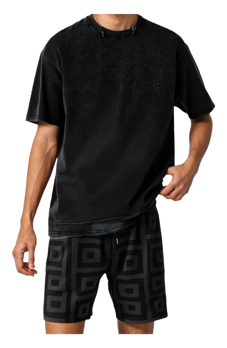 Blvck Pattern Swim Short, Main, color, Black