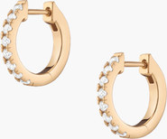 Aurate New York White Sapphire Huggie Earrings