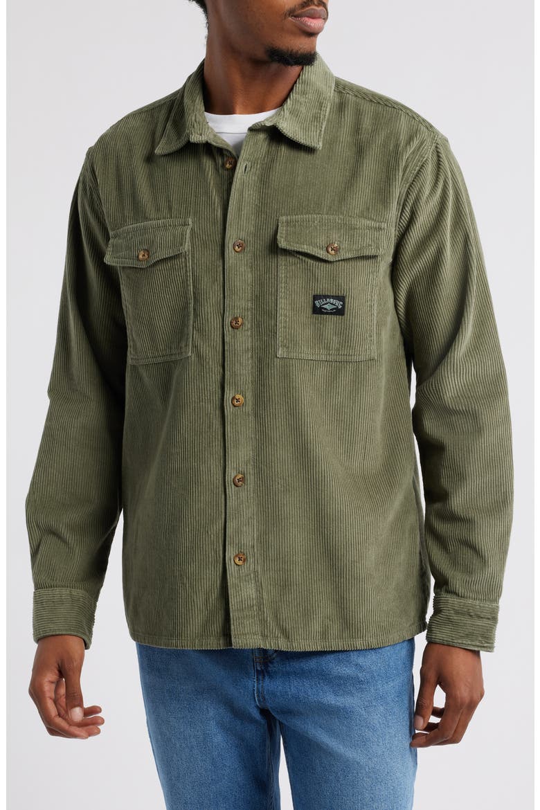 Bong Days Regular Fit Cotton Denim Button-Up Shirt, Alternate, color, SAGE