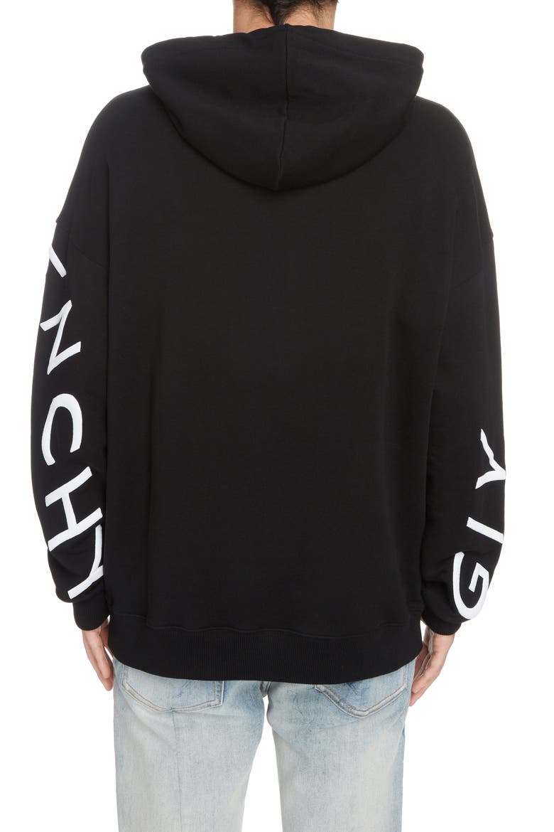 Refracted Hooded Sweatshirt, Alternate, color, BLACK/WHITE