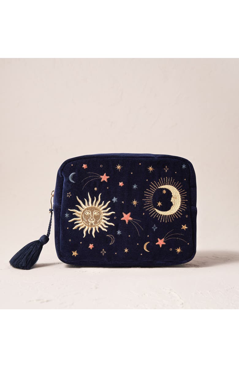Elizabeth Scarlett Celestial Velvet Wash Bag, Main, color,