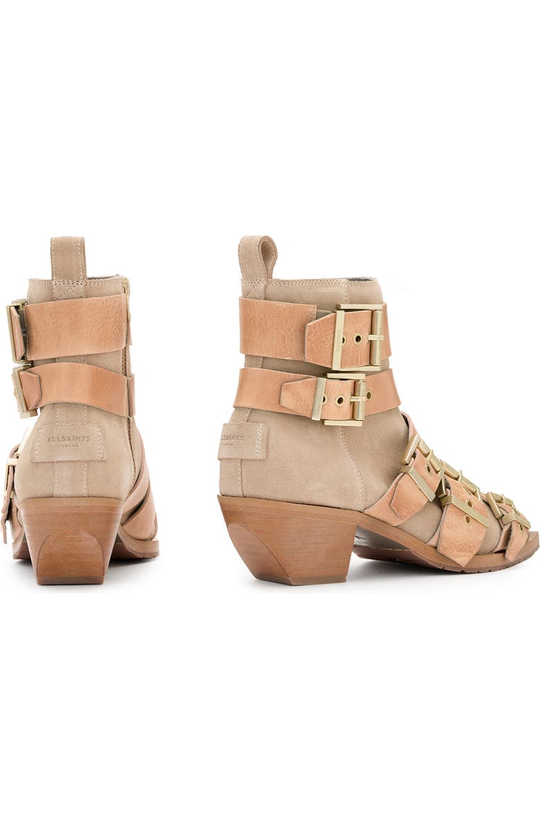 AllSaints Jane Buckle Bootie, Alternate, color,