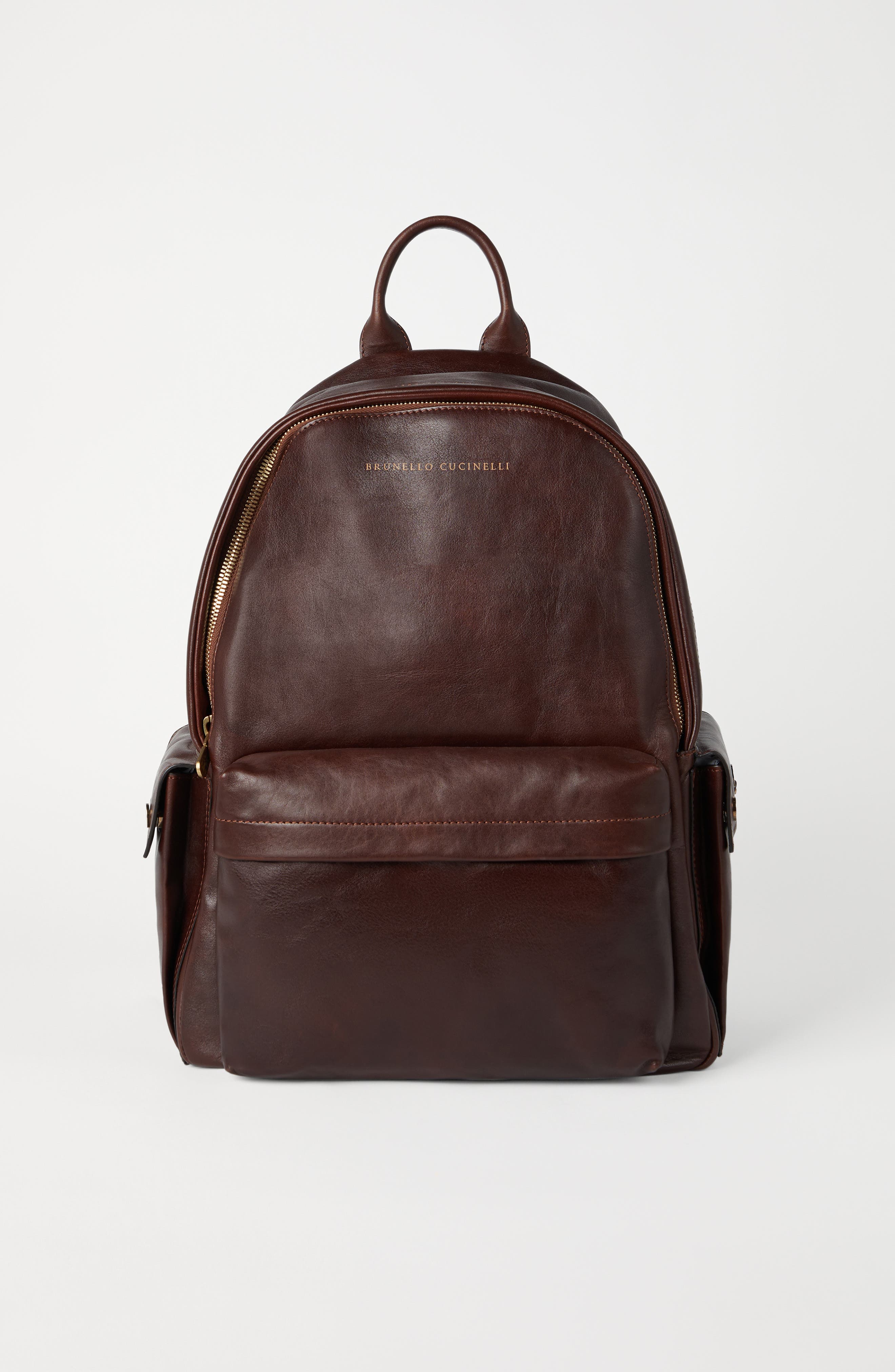 Brunello Cucinelli Calfskin backpack, Alternate, color, Burgundy