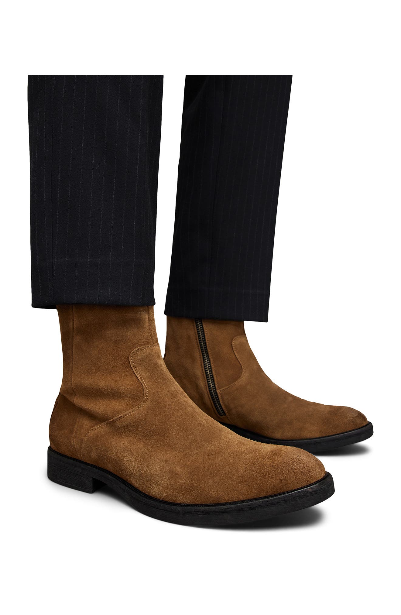 AllSaints Lang Zip Boot, Alternate, color, 