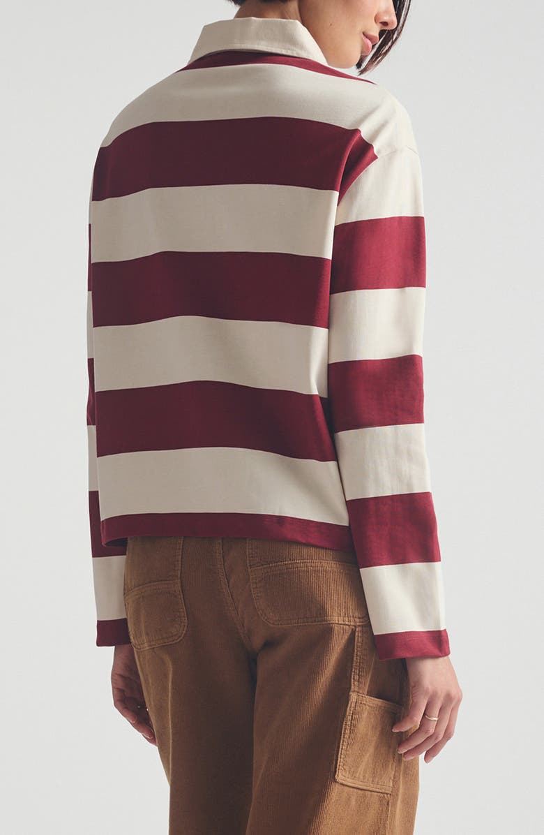 Brooklyn Industries Stripe Rugby Shirt, Alternate, color, Biking Red Striped