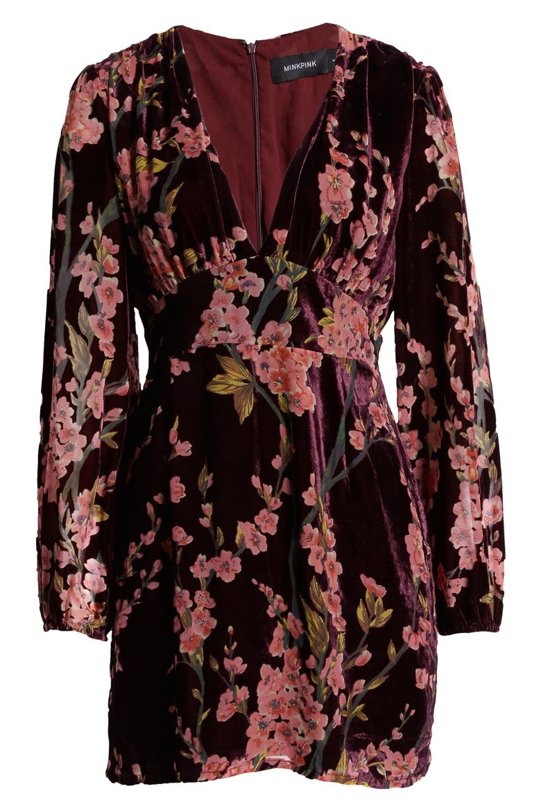 Time After Time Long Sleeve Minidress, Alternate, color, MULTI