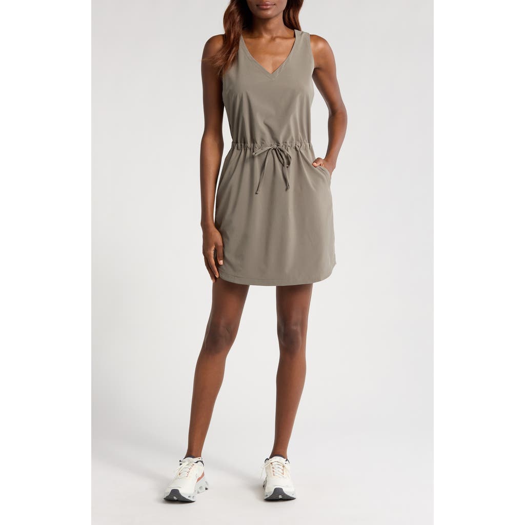 Free Fly Breeze Drawstring Waist Dress In Gray