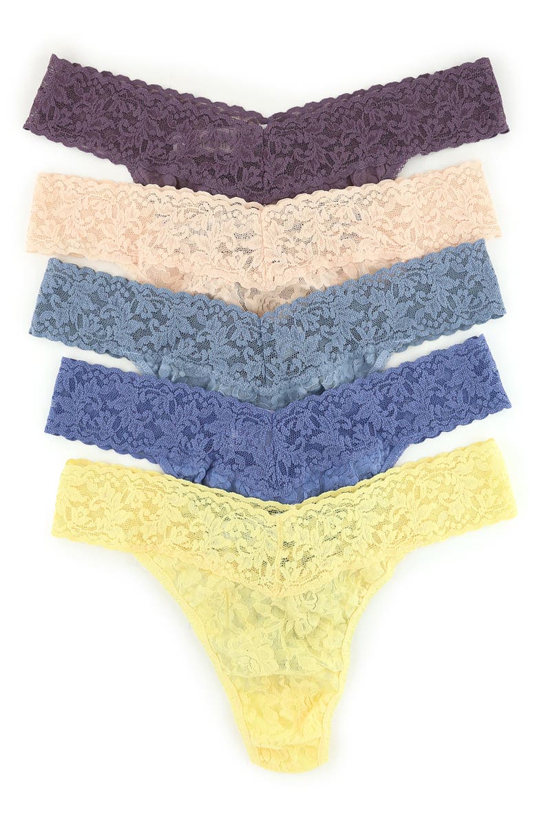 Hanky Panky 5-Pack Original Rise Thongs, Main, color,