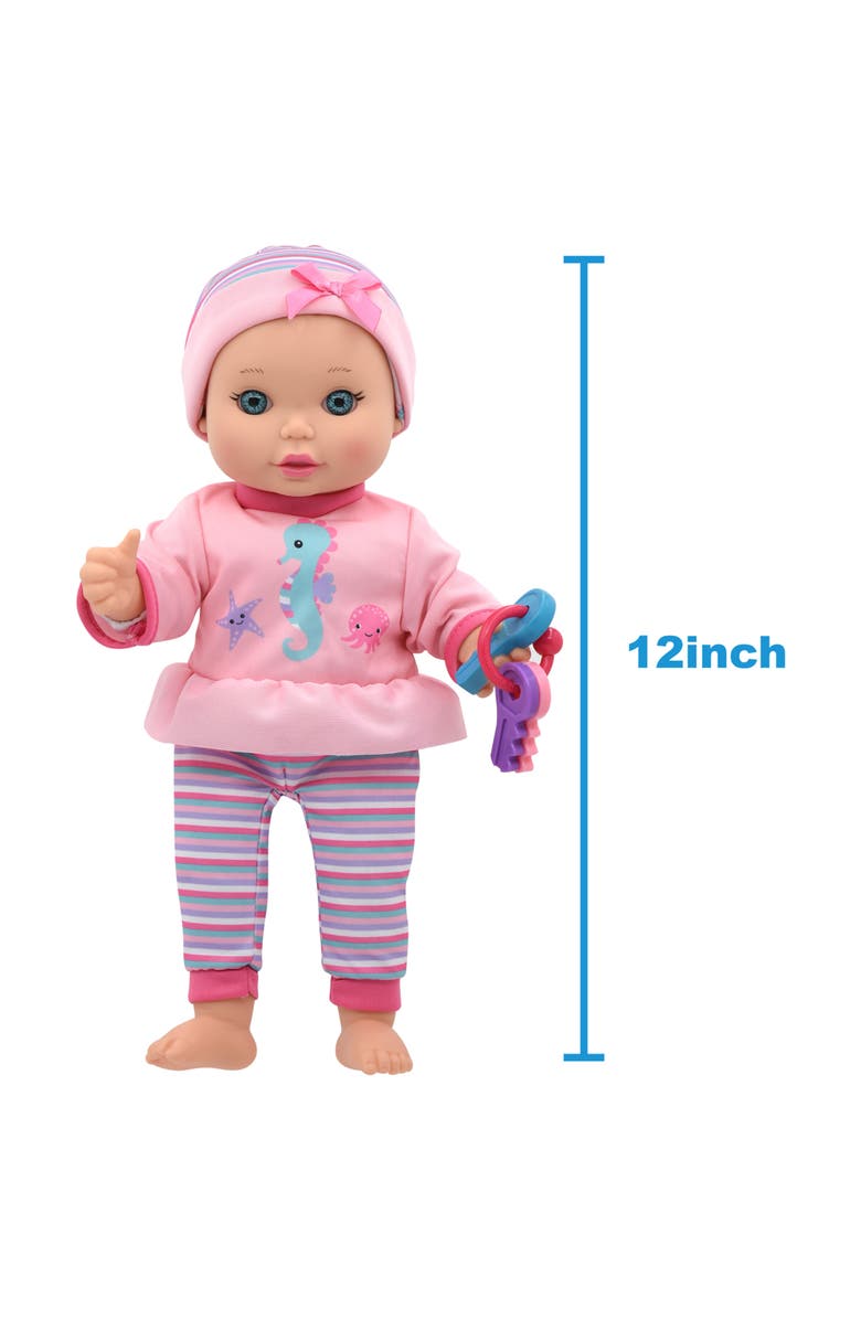 Little Darlings 12" Baby Doll Seahorse, Alternate, color, Multicolored