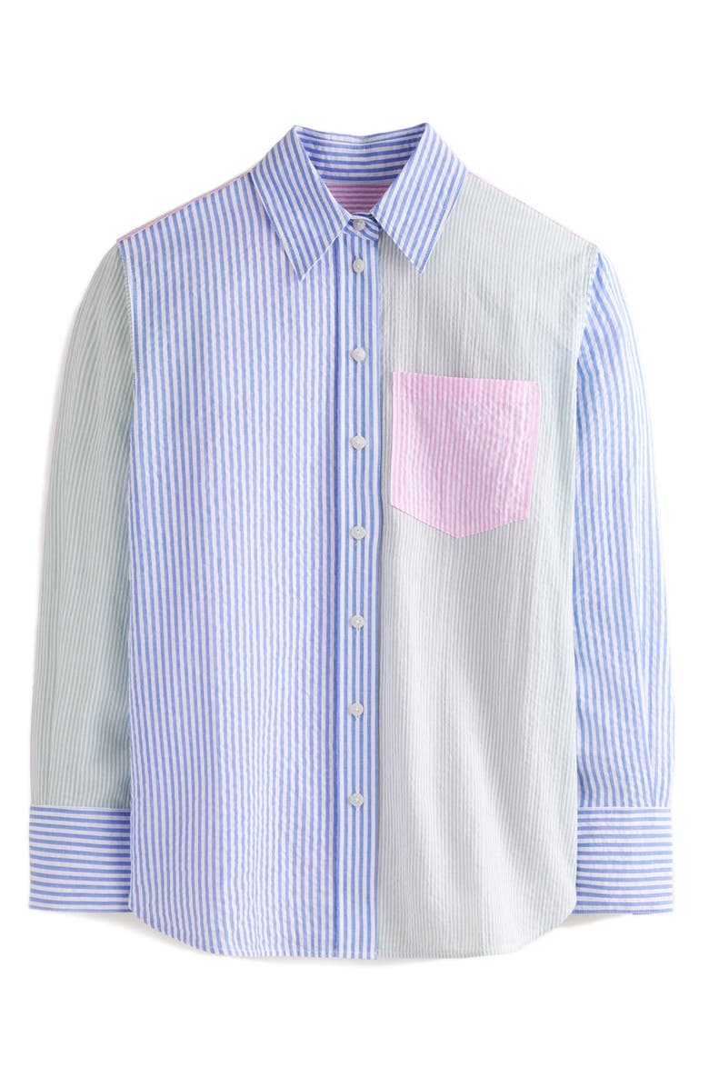 Boden Connie Seersucker Button-Up Shirt, Alternate, color, 